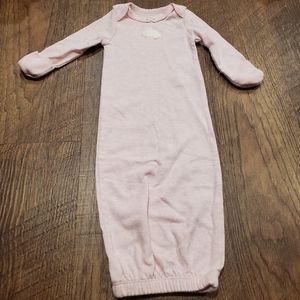 Carter Bunny Sleep Gown Baby Girl Sleeper Sleep Sack Cotton Pastel Pink White NB